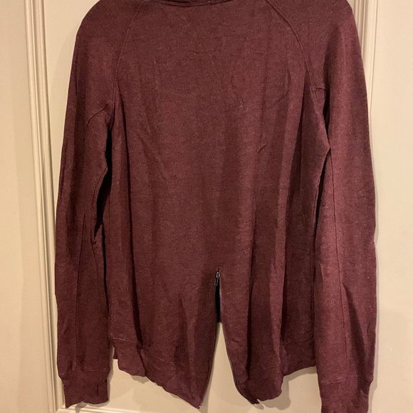 H by Bordeaux Long Sleeve Crewneck Sweater Burgundy Wine Maroon Size Medium M - Picture 5 of 10